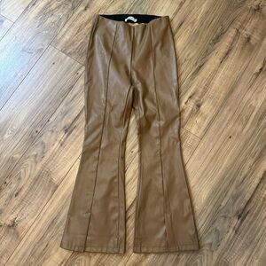 Runway Paris Faux Leather Flare Pants